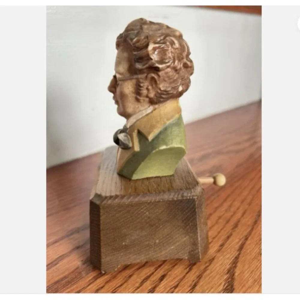 Vintage Toriart Schubert Bust Reuge Swiss Music Box The Trout - Works Perfect! - Picture 2 of 8